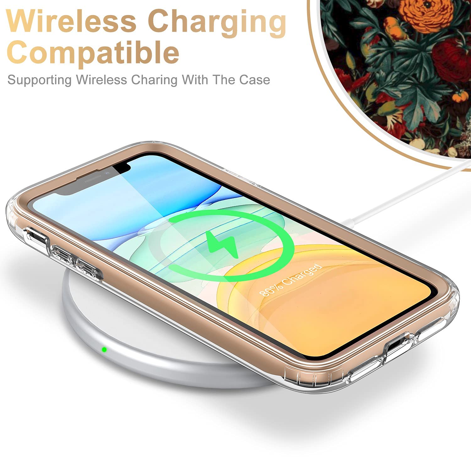Esdot Compatible With Iphone 12 Pro Max Case With Built In Screen Protector,With Fashionable Designs For Women Girls,Protective